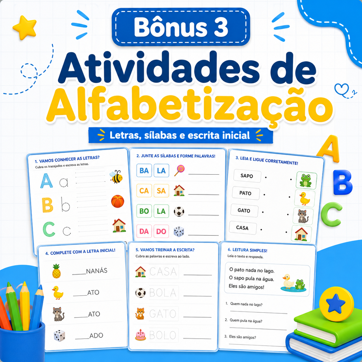 Bônus 3: Atividades de alfabetização